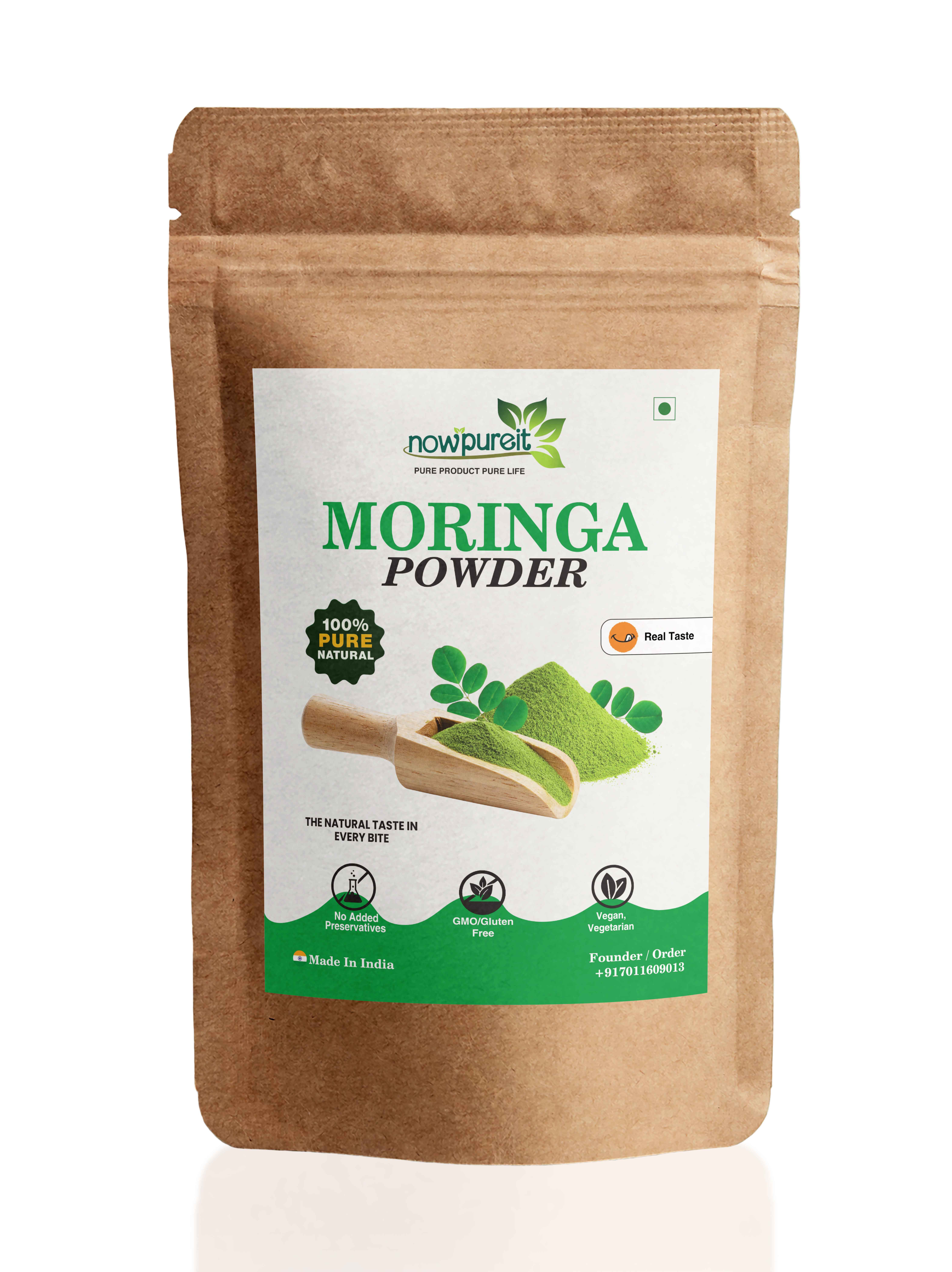 Moringa Powder (Sahjan - Drumstick) by Nowpureit | 227g / 0.5lb